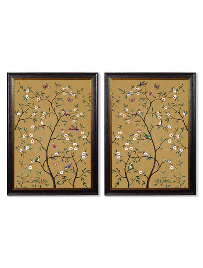 Tree of Life Ochre Set of 2 styled view – Leya Buster Interiors