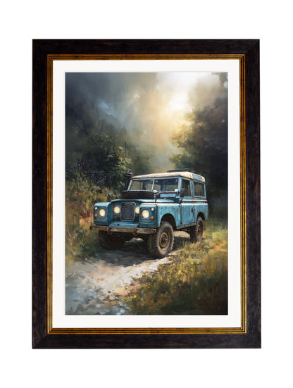 Country Track Defender Blue – Oxford Frame styled view – Leya Buster Interiors