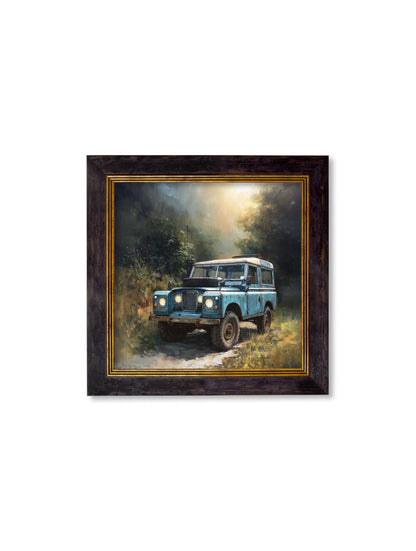 Country Track Defender Blue – Oxford Square Frame styled view – Leya Buster Interiors