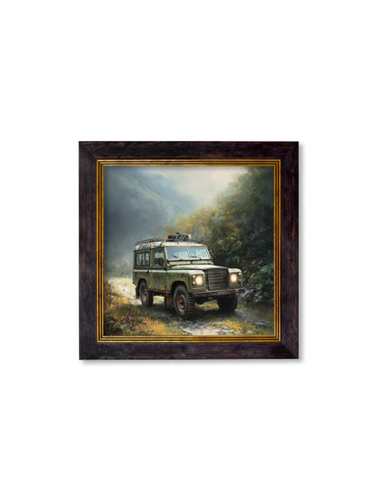 Country Track Defender Green – Oxford Square Frame styled view – Leya Buster Interiors