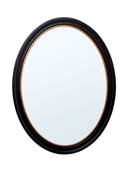 Oval Mirror – Black and Gold detail – Leya Buster Interiors