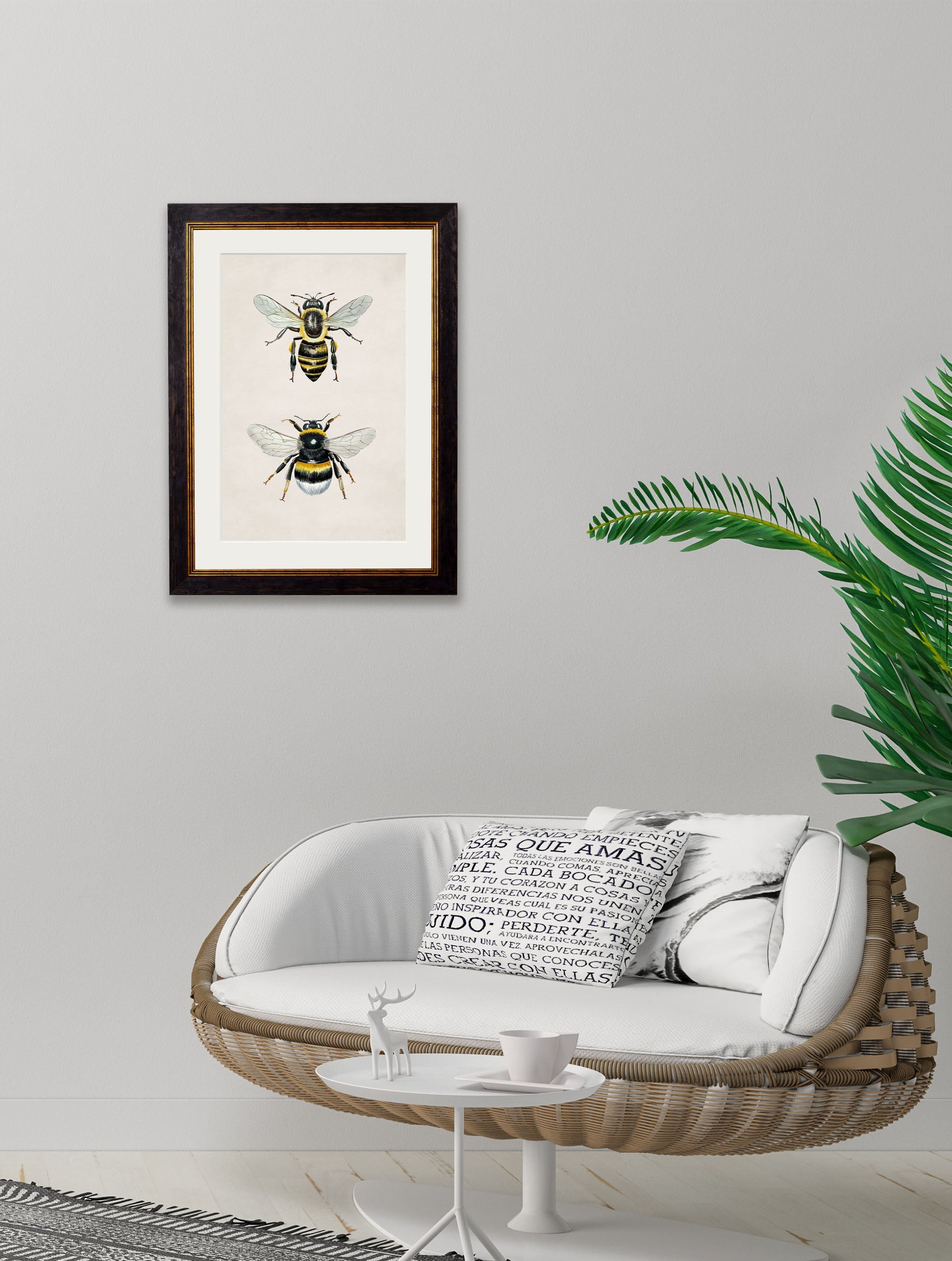Honey and Bumble Bee – framed wall art at Leya Buster Interiors