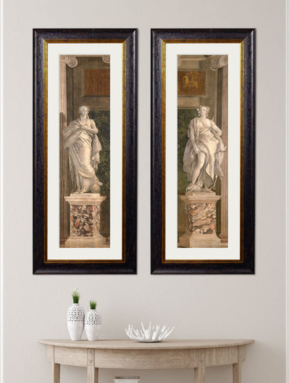 c.1760 Allegorical Figures Representing Grammar and Arithmetic – framed wall art at Leya Buster Interiors