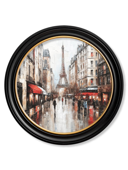 Paris Eiffel Tower – Oxford Round Frame detail – Leya Buster Interiors