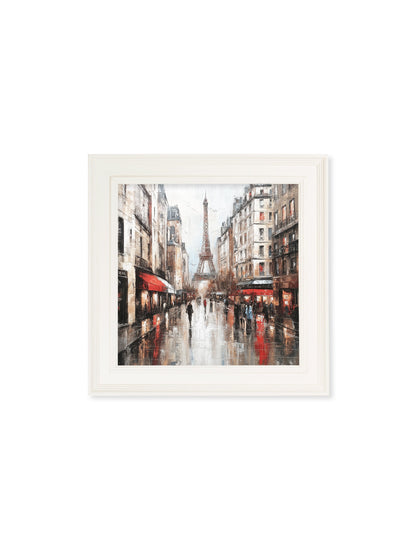 Paris Eiffel Tower – Cream Hurstwood Square Frame styled view – Leya Buster Interiors