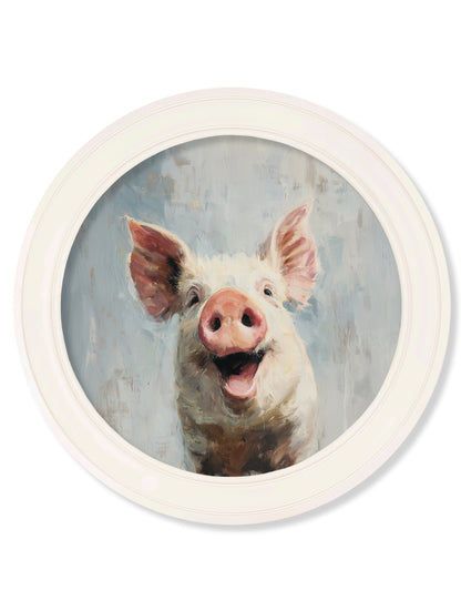 The Giggly Pig – Oxford Strong White Round Frame detail – Leya Buster Interiors