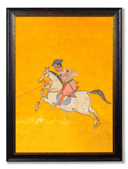 c.17th Century Indian Polo Players Triptych styled view – Leya Buster Interiors