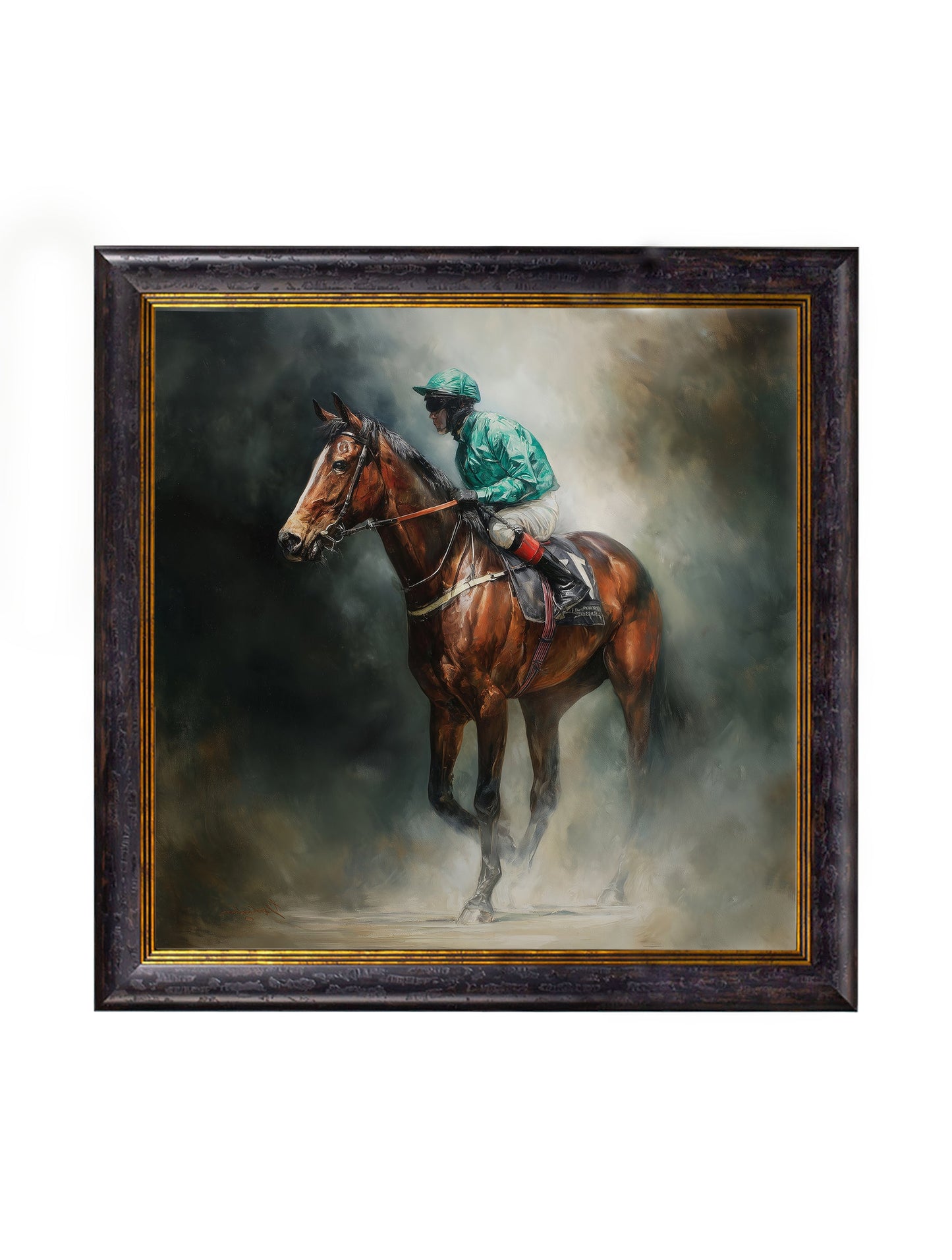 The Irish Racehorses – Oxford Square Frame styled view – Leya Buster Interiors