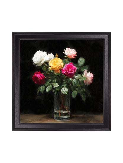 Roses After Dark – Black Hurstwood Square Frame detail – Leya Buster Interiors