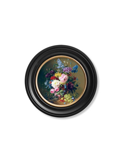 c.1812 Still Life of Flowers – Round styled view – Leya Buster Interiors