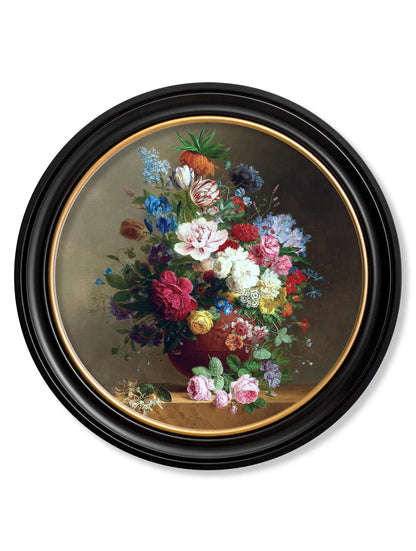 c.1812 Still Life of Flowers – Round styled view – Leya Buster Interiors