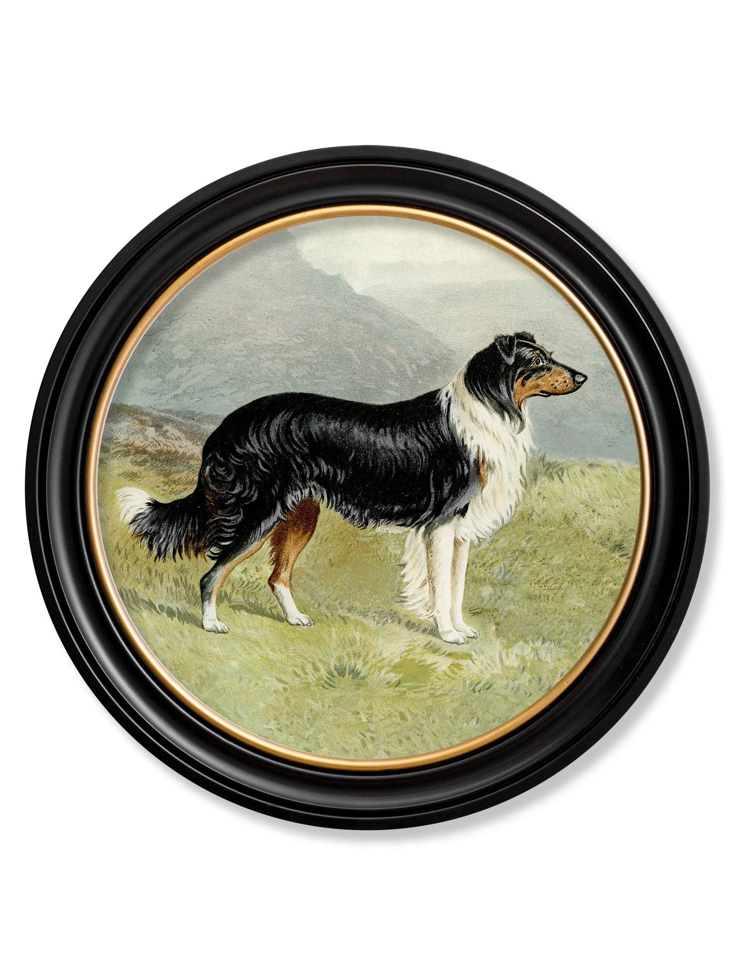 c.1881 Working Dogs – Round Frame styled view – Leya Buster Interiors