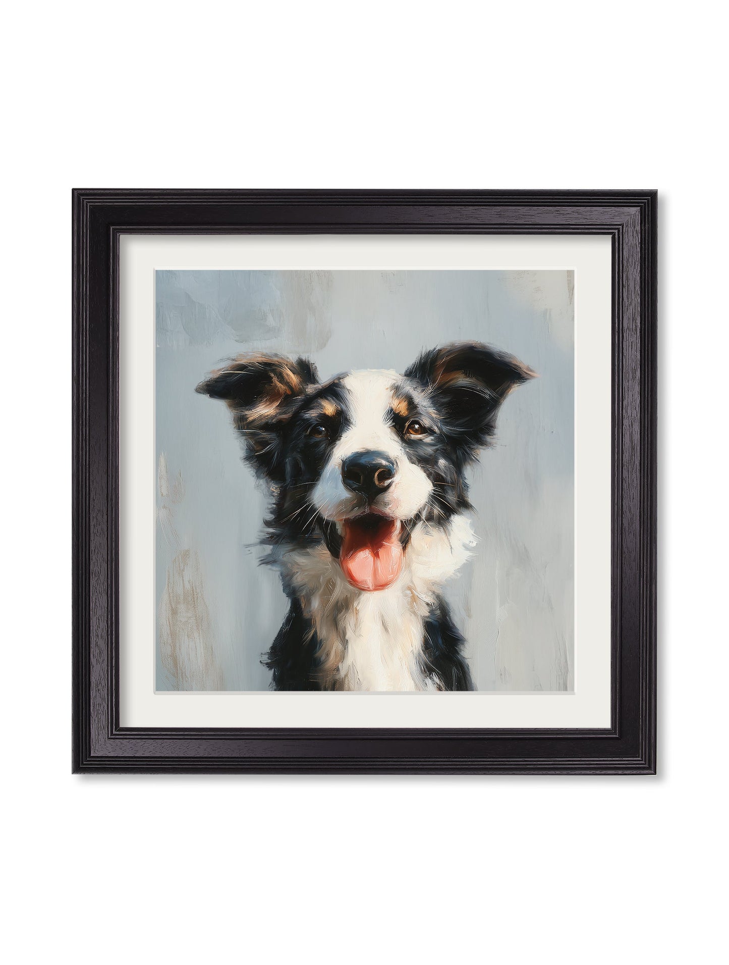 The Smiley Sheepdog – Black Hurstwood Square Frame detail – Leya Buster Interiors
