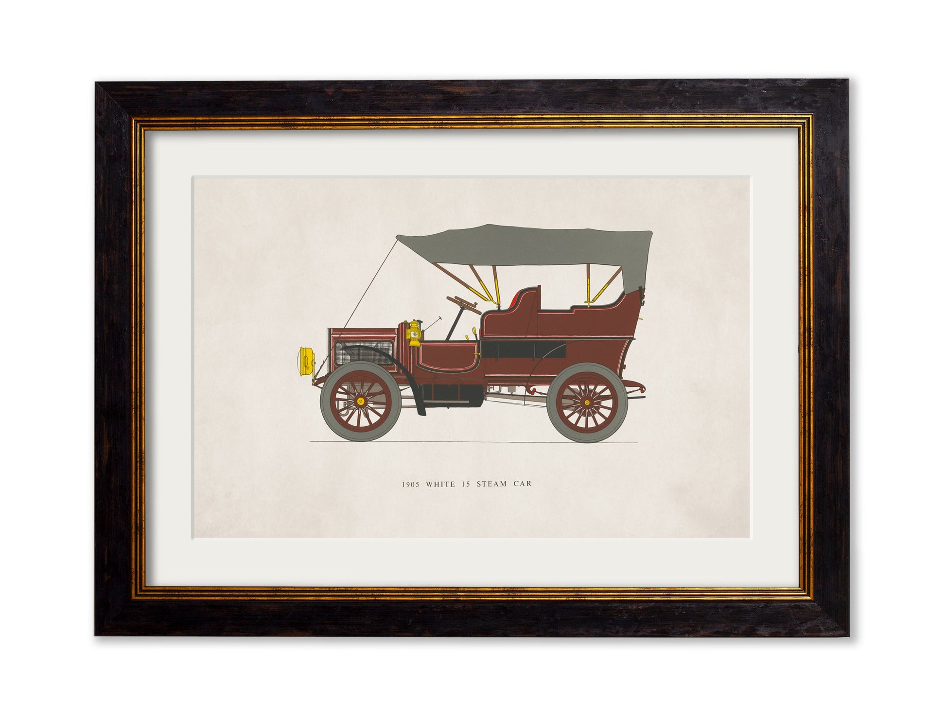 1905 WHITE 15 STEAM CAR detail – Leya Buster Interiors