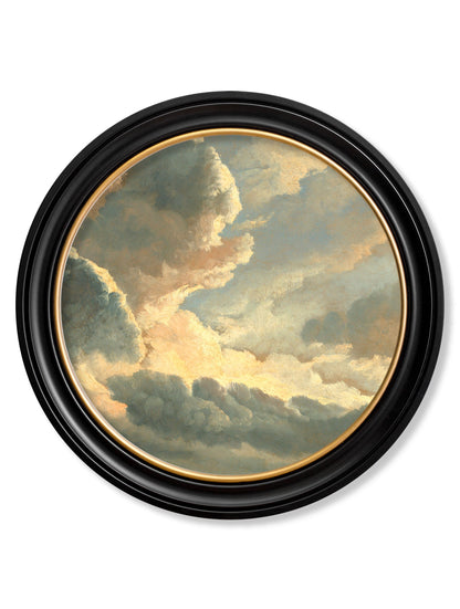 c1700's Study of Clouds by Simon Denis – Round Frame detail – Leya Buster Interiors