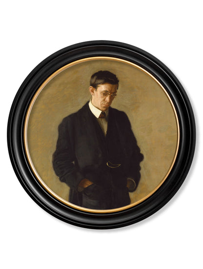 c.1900 The Thinker – Thomas Eakins – Round Frame detail – Leya Buster Interiors
