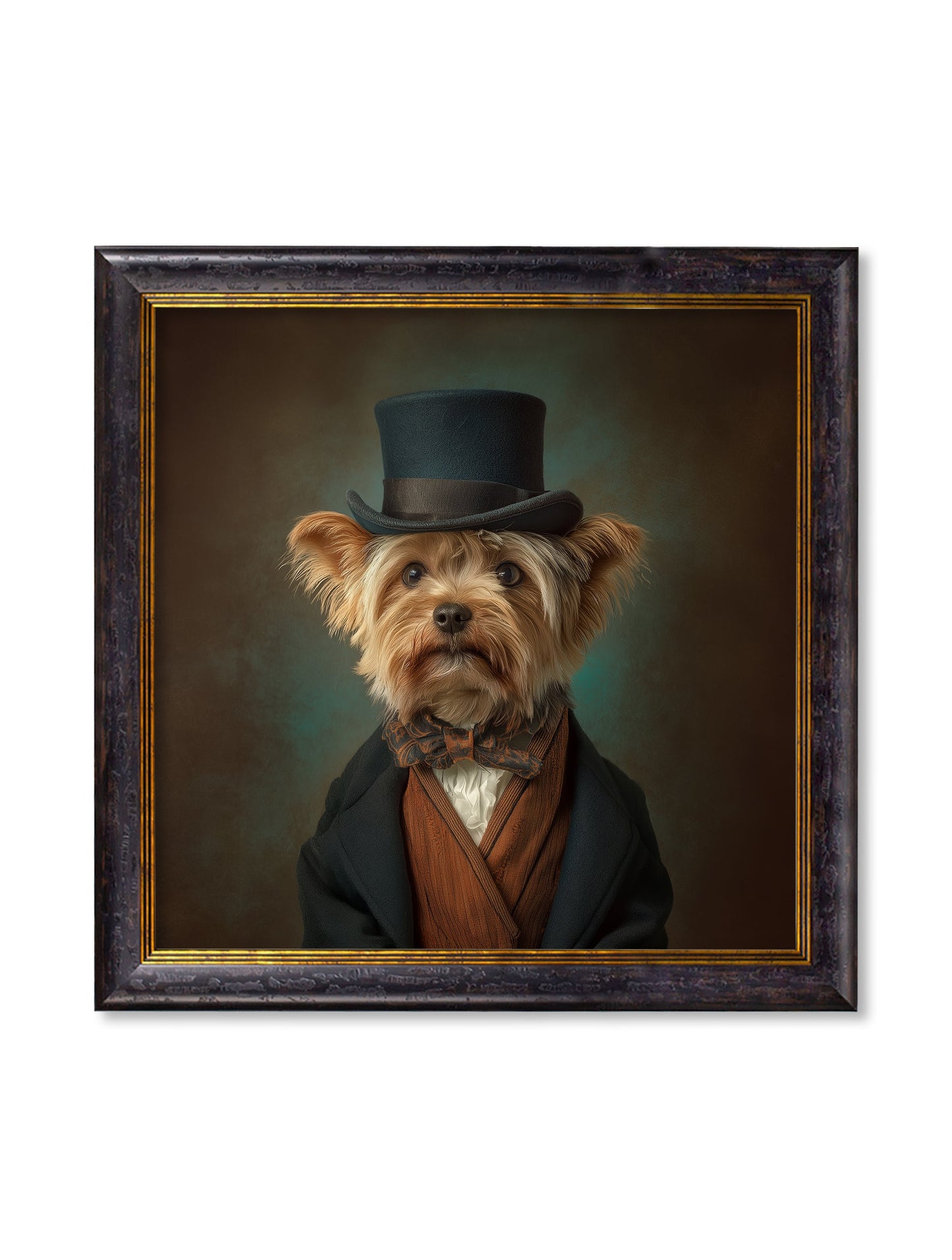 Lord Barkley of York – Gentleman Yorkshire Terrier Oxford Square Frame detail – Leya Buster Interiors