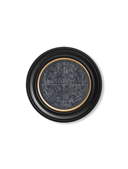 c.1800 Map of Constellations – Round Frame styled view – Leya Buster Interiors