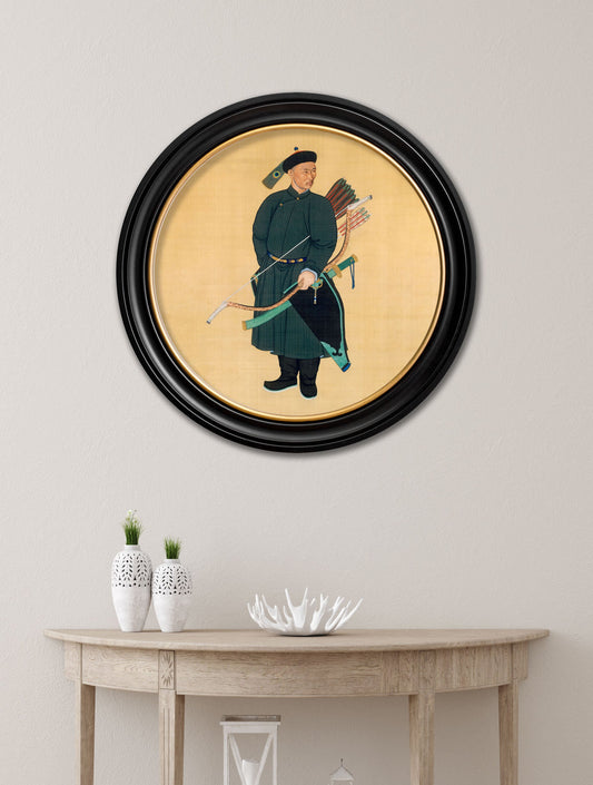 c.1760 Portrait of the Imperial Bodyguard – Round – framed wall art at Leya Buster Interiors