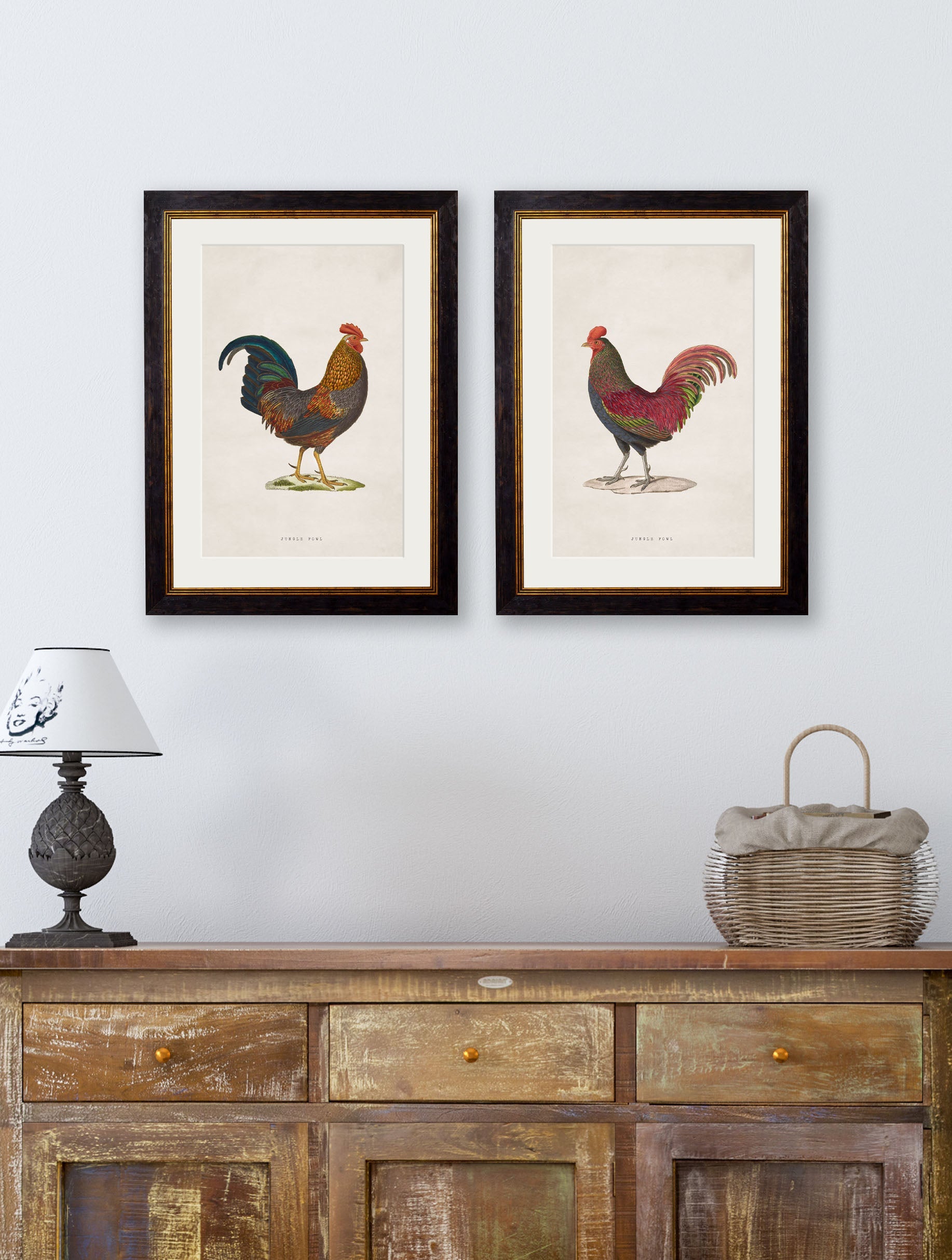 c.1838 Junglefowl – framed wall art at Leya Buster Interiors