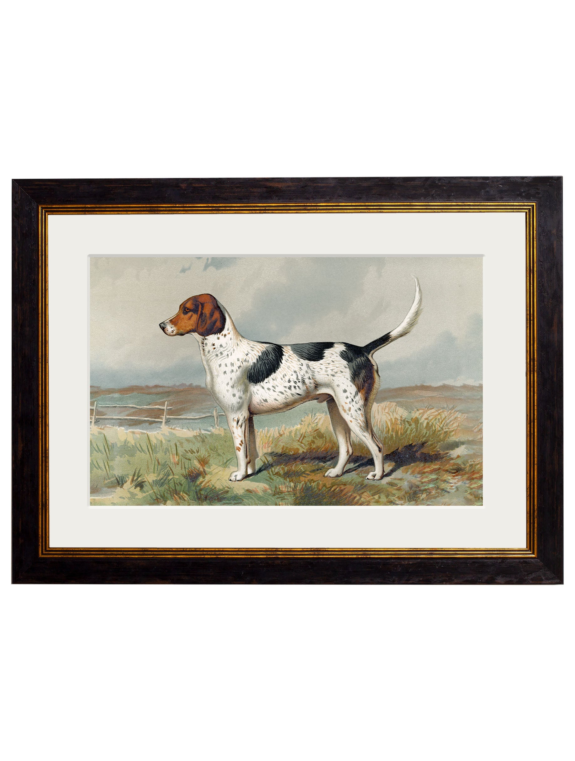 c.1881 Gun Dogs – framed wall art at Leya Buster Interiors
