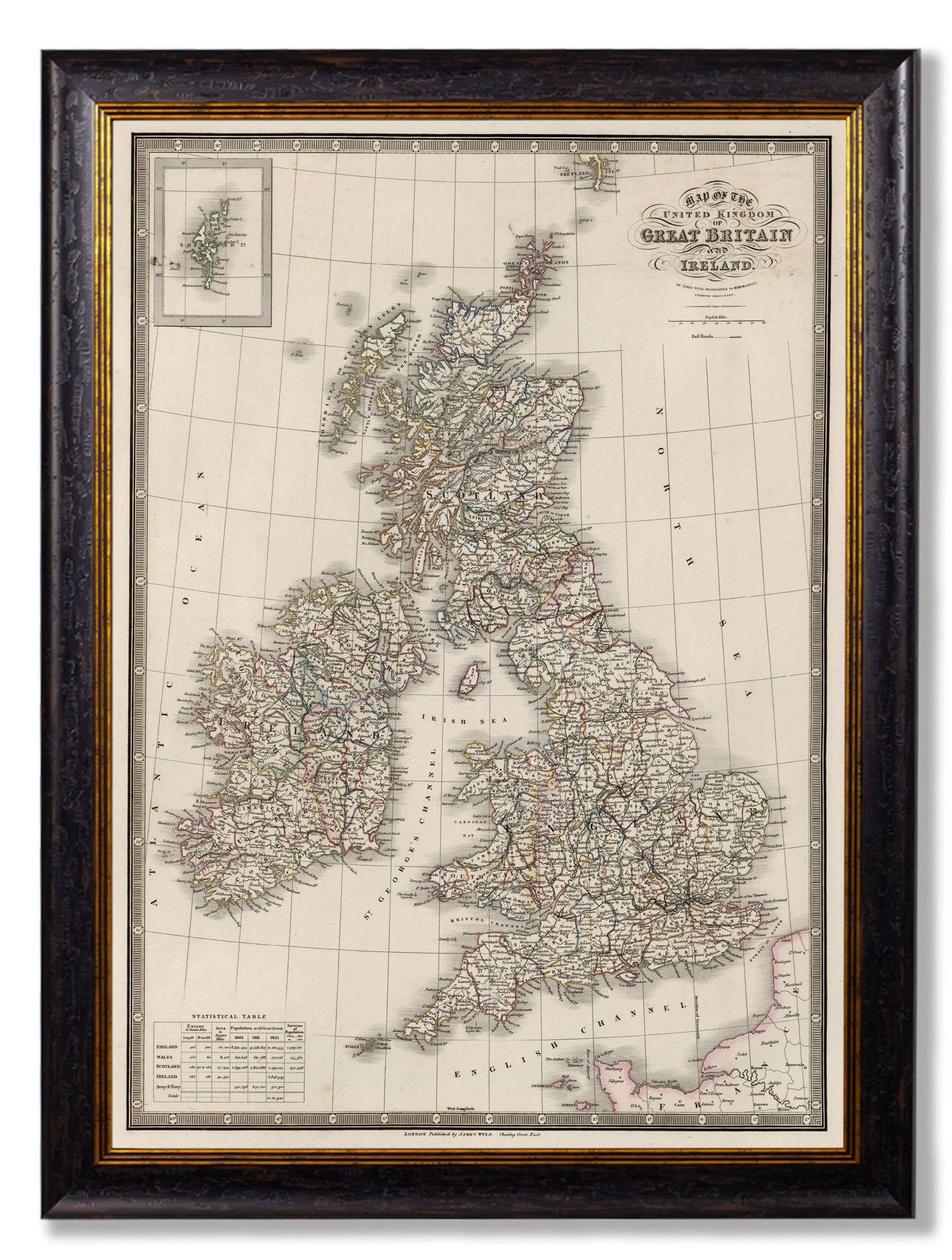c.1838 Map of The British Isles detail – Leya Buster Interiors