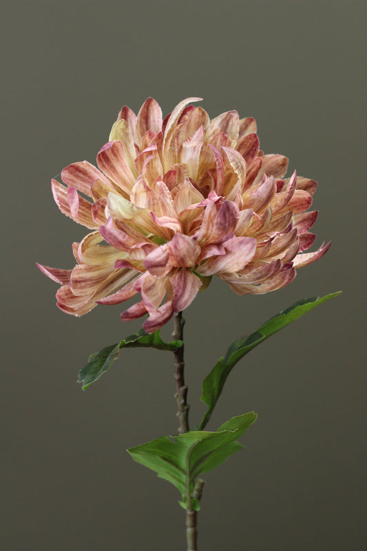 Honey Gold Chrysanthemum Stem faux flower in a warm golden autumn tone