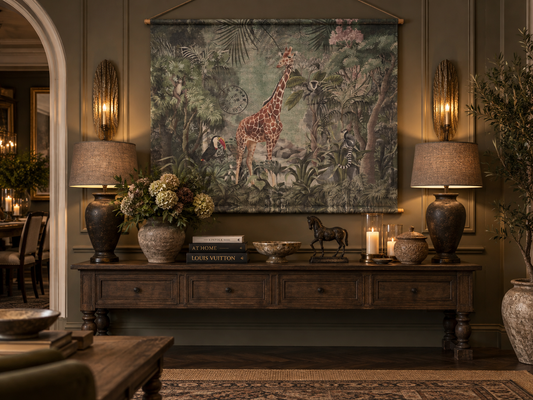 Large giraffe jungle canvas wall art, 125 x 160 cm