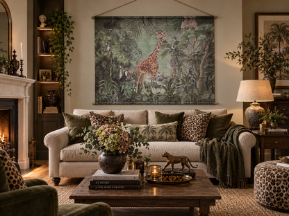 Statement giraffe jungle wall canvas for above a sofa or sideboard
