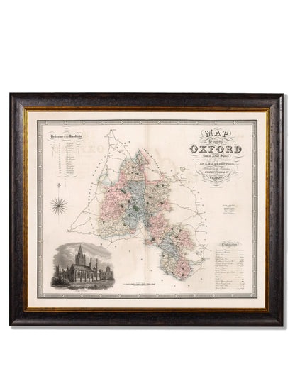 c.1830 County Maps of England – framed wall art at Leya Buster Interiors
