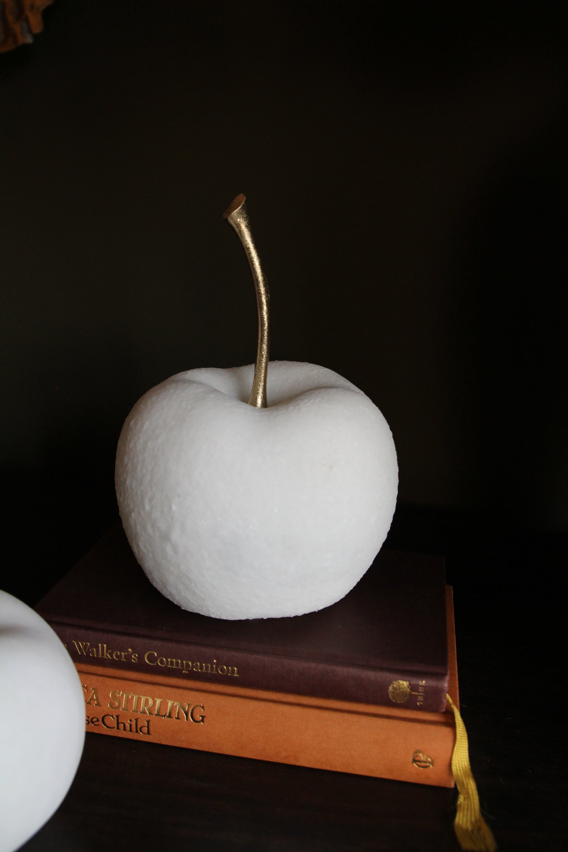Quartz White Decorative Apple home accessory for console styling