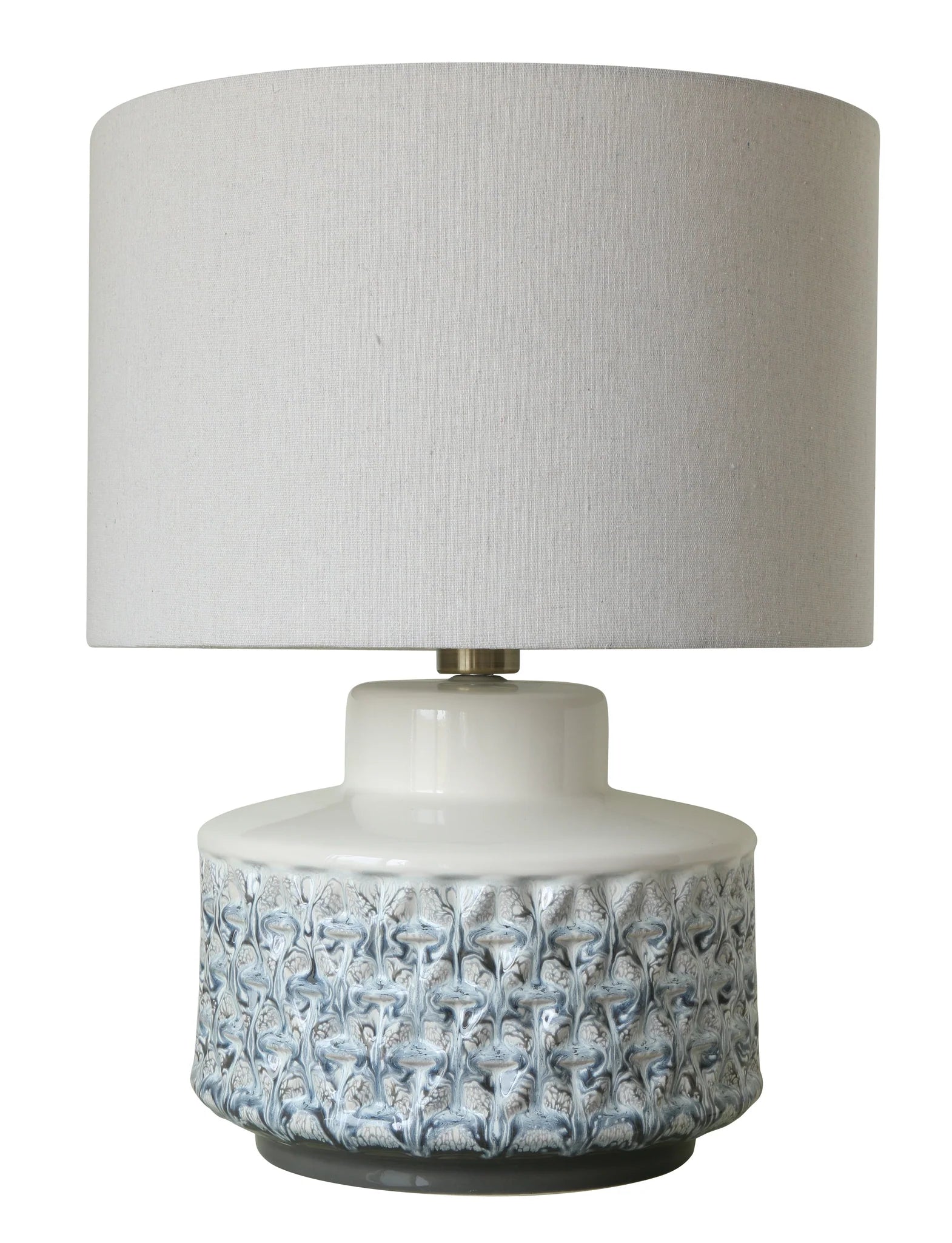 White Emmy Table Lamp detail – Leya Buster Interiors